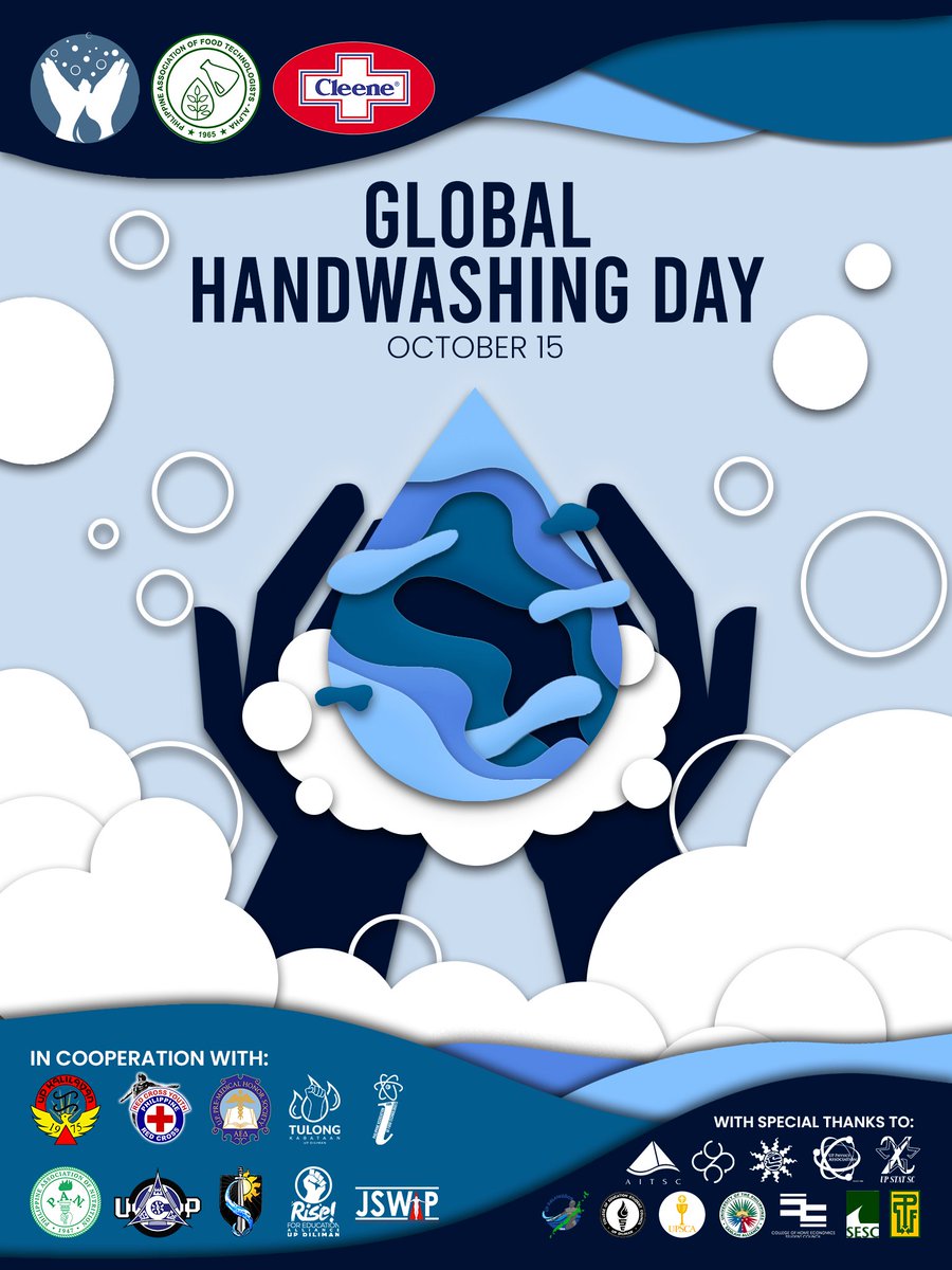 Today is Global Handwashing Day! 🙌

This year's theme "Hand Hygiene for All" reminds us to work together to promote access &amp; practice of proper handwashing, especially during a pandemic. Let's all make handwashing a habit!

#GlobalHandwashingDay
#EveryDayIsHandwashingDay