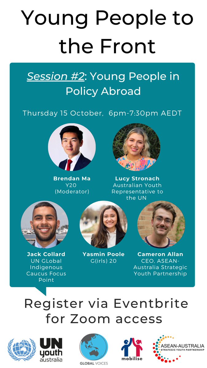 Loving the discussion at tonight's #YoungPeopletotheFront event - youth perspectives are essential in international decision-making and adding pressure to change systemic barriers to participation and inclusion! #youthperspectives #youthleaders #youngaustralians #ir #youthfutures