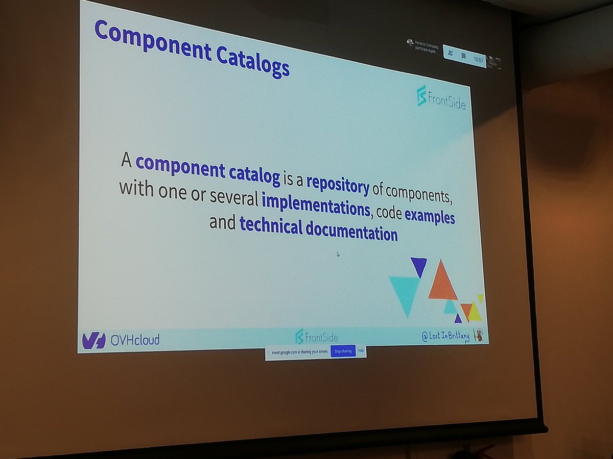 S_Logarr's tweet image. C&apos;est parti pour la #frontside ! On attaque avec un talk inédit de @LostInBrittany sur les catalogues de composants !