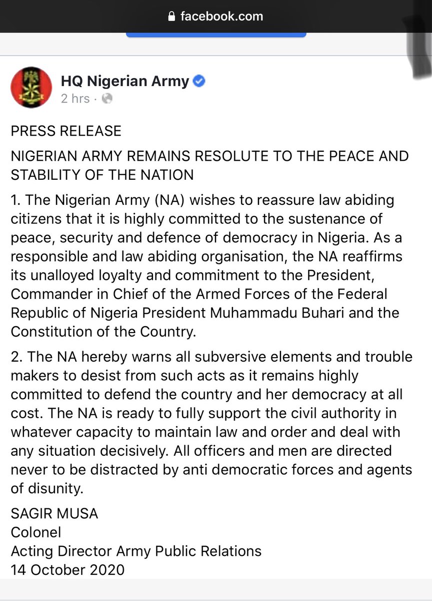 Sereking's tweet photo. They've tagged us "troublemakers" cos we are fighting for our rights. Please let them go to sambisa forest and deal with boko haram decisively, we are unarmed and not violent.
#EndSWAT #EndSARS #ReformPolice #EndPoliceBrutalityinNigeria https://t.co/cscyOZfHx8
