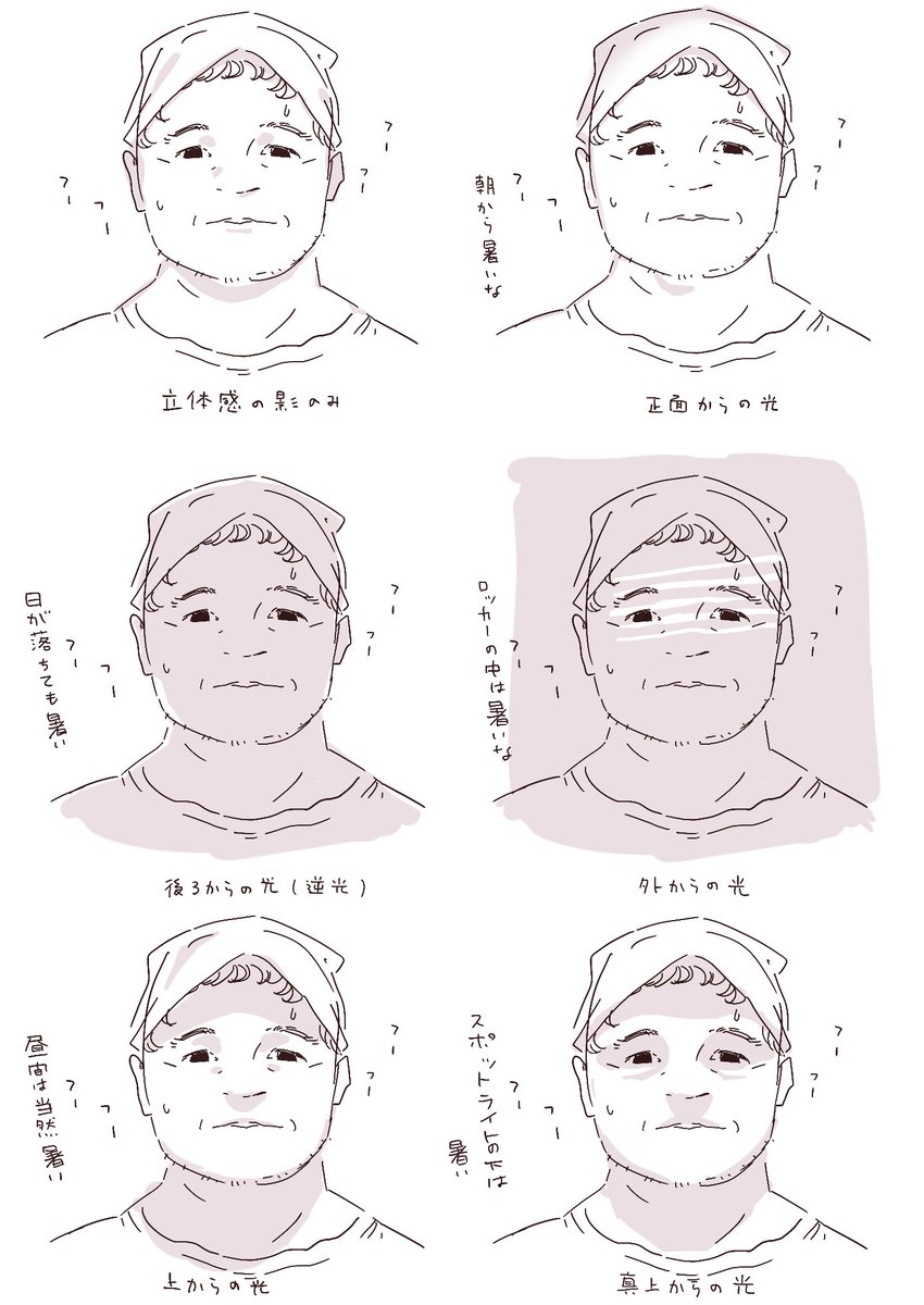 立体感の影の方を無くしてもいい感じというのと、他の方向からの影のバリエーションメモ。「かっこいい光」はめちゃくちゃ手軽でかっこいいのですごい 