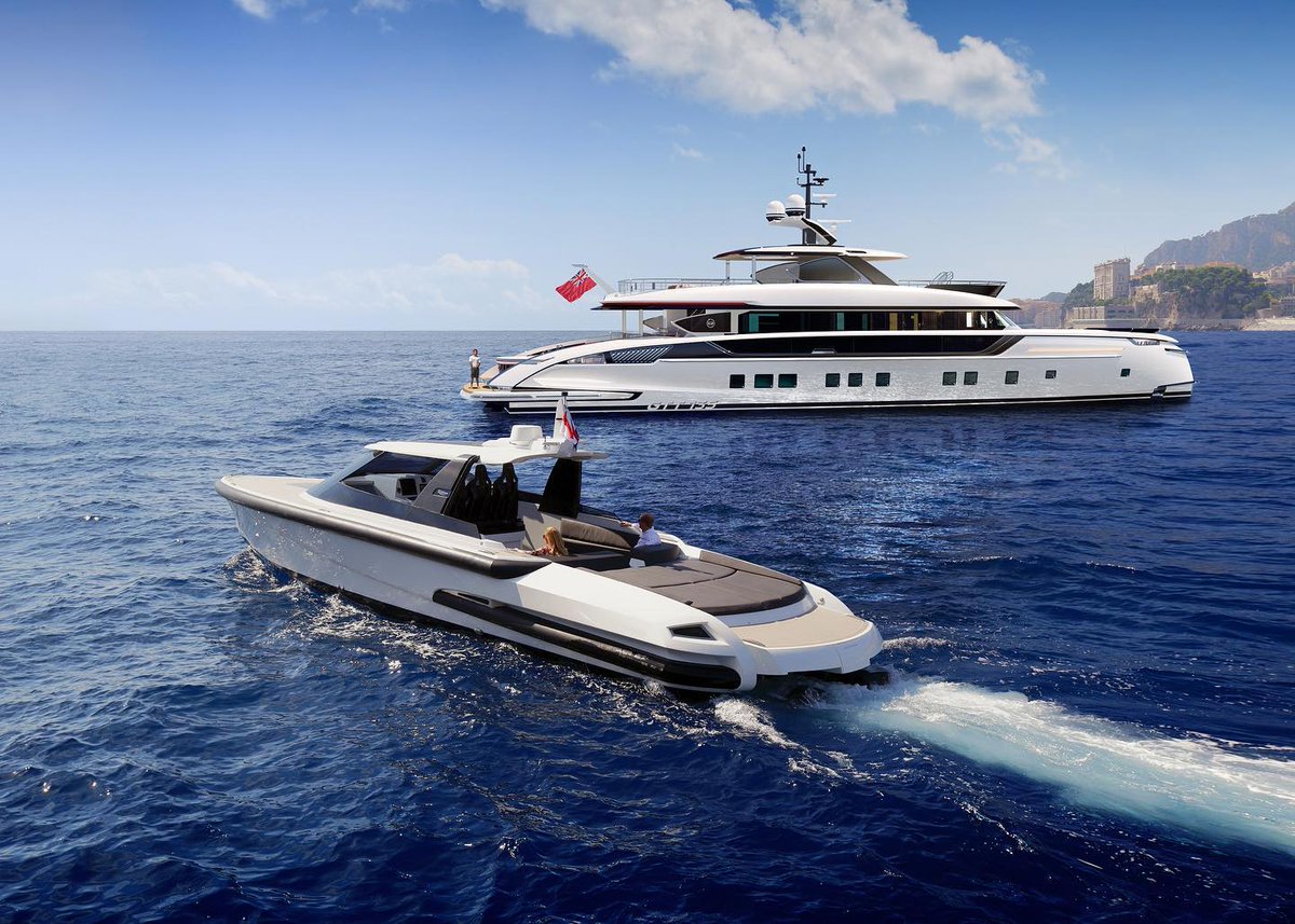 Dynamiq GTT135 with the matching Ribbon tender.
#livesmartbedynamiq 
#superyachts
#luxuryyacht
