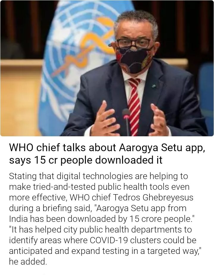 Thread #Bharat has always showed the way to the World with its innovation & technology in the earlier centuries & even today too. It has emerged as one of the leading examples in the world in it's fight against  #COVID19 . #AarogyaSetu app is one of the best examples of it.(1/n)