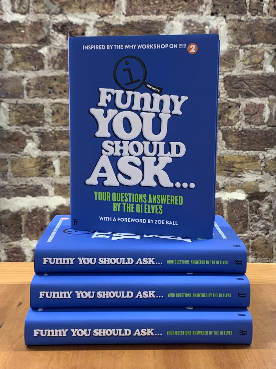qikipedia's tweet image. Our brand new book ‘Funny You Should Ask: Your Questions Answered by the QI Elves’ is out TODAY and we’ve got two signed copies to give away! 📘📘
Just RT to enter and we’ll pick names at 9am tomorrow morning. #competition
Copies available to buy at qi.com/fysa