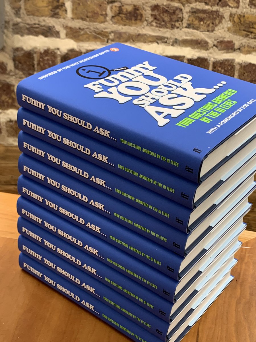 qikipedia's tweet image. Our brand new book ‘Funny You Should Ask: Your Questions Answered by the QI Elves’ is out TODAY and we’ve got two signed copies to give away! 📘📘
Just RT to enter and we’ll pick names at 9am tomorrow morning. #competition
Copies available to buy at qi.com/fysa