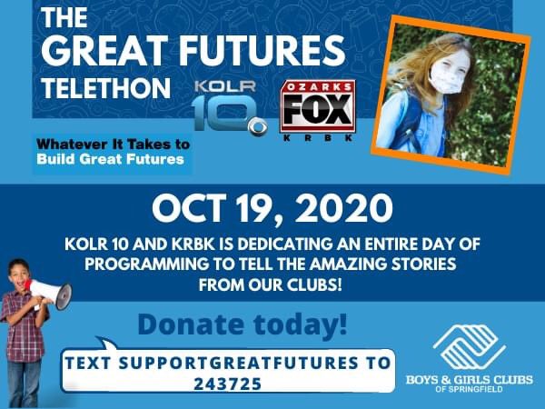 CaptainSGF's tweet photo. Happy #ClubThursday where we learn about some of the great things happening at @BGCSpringfield! On Monday, Oct 19, they will be hosting their Great Futures Telethon w/ @kolr10kozl! Save the date and tune in! Text supportgreatfutures to 243725 to learn more &/or to donate! https://t.co/wUfEpPqhIb