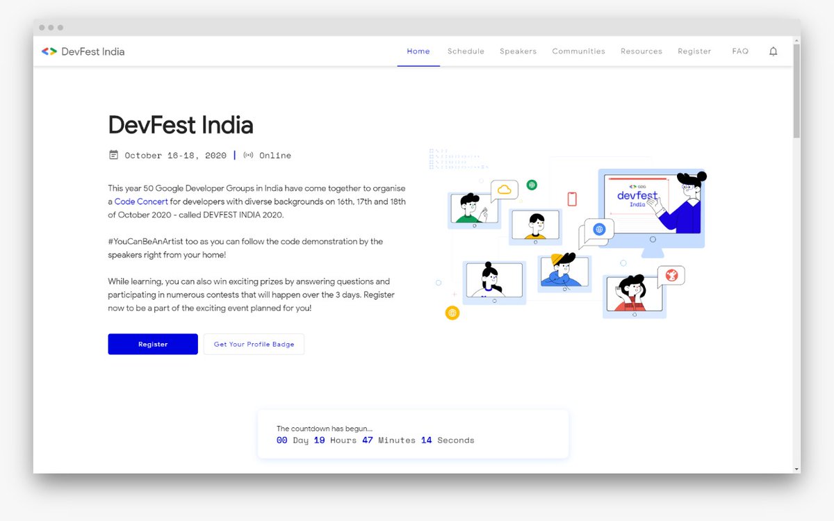 GDGIndia's tweet photo. Do you know the power of #PWA?

Install ⏬ "DevFest India" web application in your phone and press the bell🔔 icon to get reminded about the sessions during the event.

➡️https://t.co/gBvjtkeNeN

#DevFestIndia #DevFest https://t.co/eb1DY4Kujt