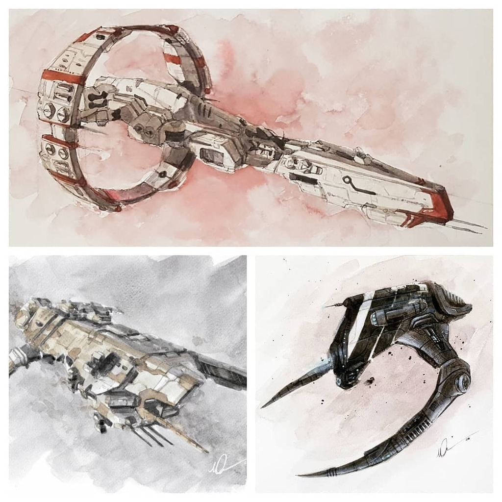 Lloyd_George_23's tweet photo. A few of my #Eveonline paintings available for purchase, fully licensed by CCP!!
Just hop over to my facebook page and get bidding 😉
.
#tweetfleet #eve #neweden #eveechoes #sistersofeve #spaceshipart #paintings #art #dailyscifi #spaceships #shipsofeve https://t.co/PVv8veYOSO