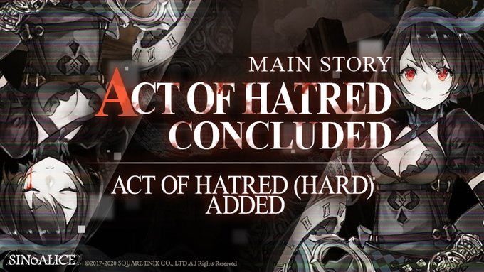SINoALICE_ESP's tweet photo. ¡Actualización!

Se ha añadido el capítulo 5 del acto «Historia de un Rencor»

Se ha añadido la dificultad «Difícil» al acto «Historia de un Rencor»

Con ello concluye el segundo arco del juego y se habrá paso para el «Arco de realidad»

#SINoALICE #SINoALICESP https://t.co/V8WI4Itnzw