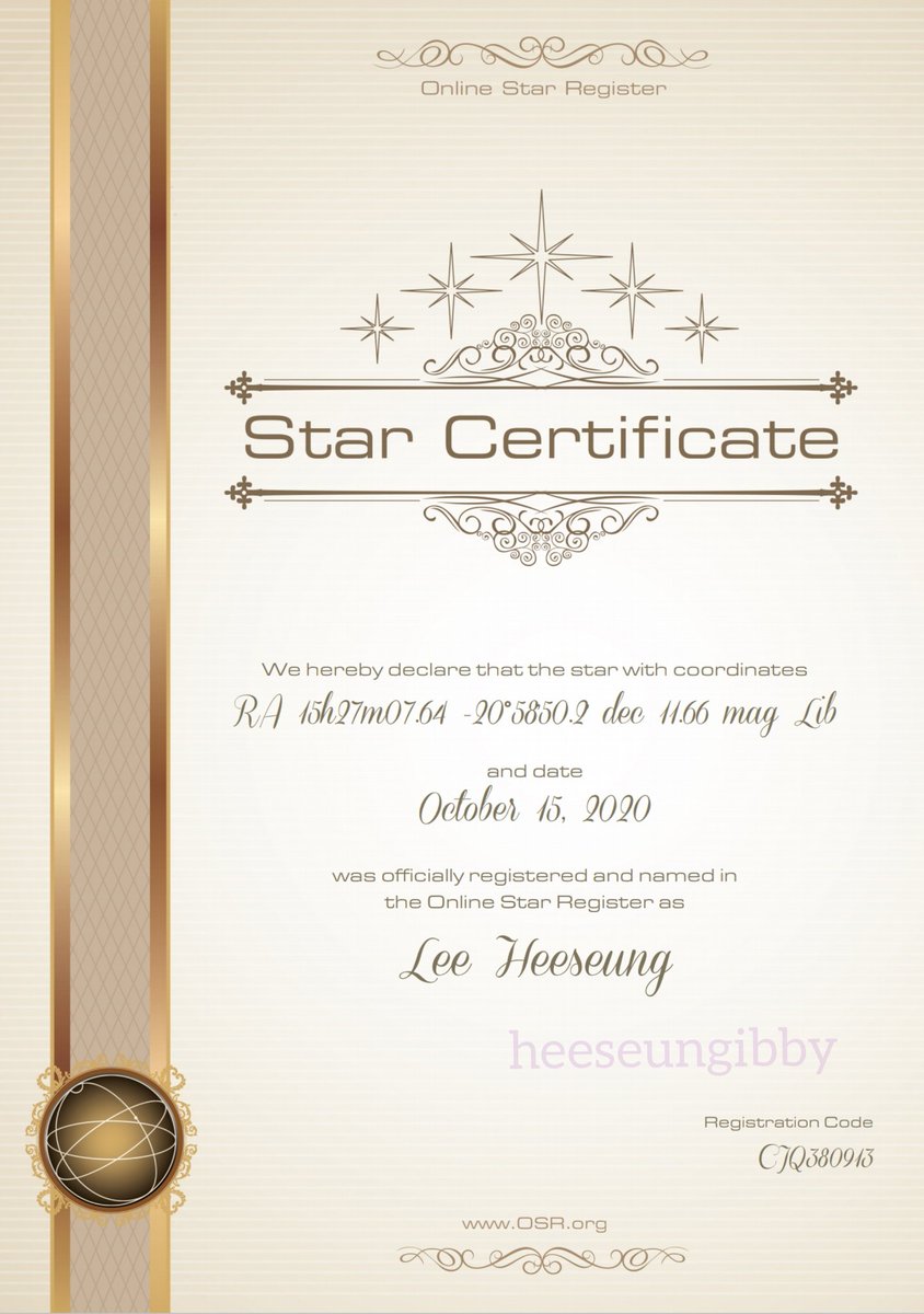 heeseungibby's tweet photo. Before today ends, this is my other gift for Heeseung❣ 

A 🌟 named "Lee Heeseung"

Coordinates: RA 15h27m07.64 -20°58'50.2'' dec 11.66 mag OSR
Constellation: Libra

You can view the star in 3D
https://t.co/kT8FBEre9z

#HappyHeeseungDay
#스무살_이희승_반짝일순간
@ENHYPEN_members https://t.co/YjDEUOQziQ