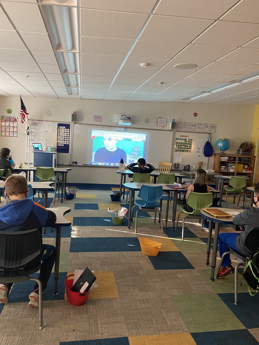 Enjoying a virtual presentation of Peter Pan!