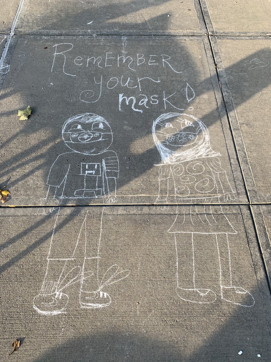 taracaiza's tweet photo. Welcome to DeWitt Middle School! These lovely drawings and reminders to wear our masks are such a great way to be welcomed into the building! @IthacaNYSchools students created these beautiful and inclusive chalk illustrations yesterday! https://t.co/ITFY7Ljcxv