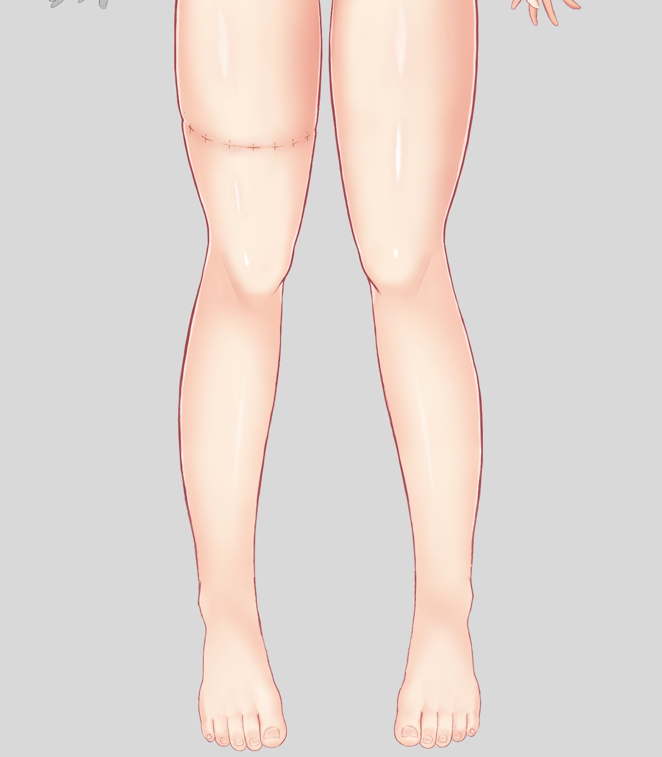 立ち絵　裸 #普段立ち絵ばかりのVtuberが足元を晒すと足フェチなフォロワーさんが増えるらしい  普段の恰好だと脚がソックスとか靴とかでほとんど隠れてるんで、脱がせました。 というかノルンがソックスや靴を脱いだ裸足の姿って初めて ...