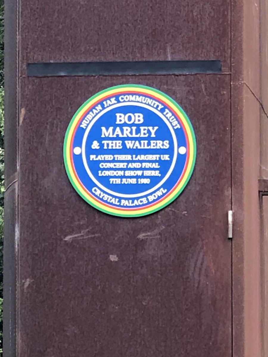 angelawilkins1's tweet photo. Huge thank you to everyone involved in getting this great plaque installed &amp; unveiled just now at the Concert Bowl in CP Park. Artistes like Bob Marley can bring our community together. Looking forward having music back in our park in 2021 ⁦@CrystalPalacePK⁩ https://t.co/k9ZBkYfUkx