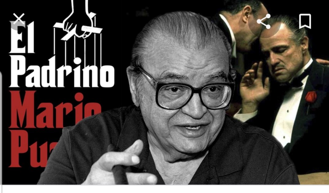 Hace 100 años, el 15 de octubre de 1920 nacia en Nueva York, Mario Puzo. Murio en 1999. Publicó la novela El Padrino, sobre una familia mafiosa, en 1969. La escribió por dinero:  deudas por el juego. Vito Corleone será siempre Marlon Brando. Magnifica la música del film.
