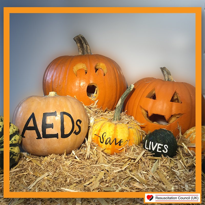 OxfordIMPS1's tweet photo. We've started to see pumpkins popping up ready for #Halloween2020 so we thought we'd get these out too.
We love this picture from @ResusCouncilUK reminding us that AEDs save lives

#AED #Shocking #safetyeducation https://t.co/qy6gFQvjQW