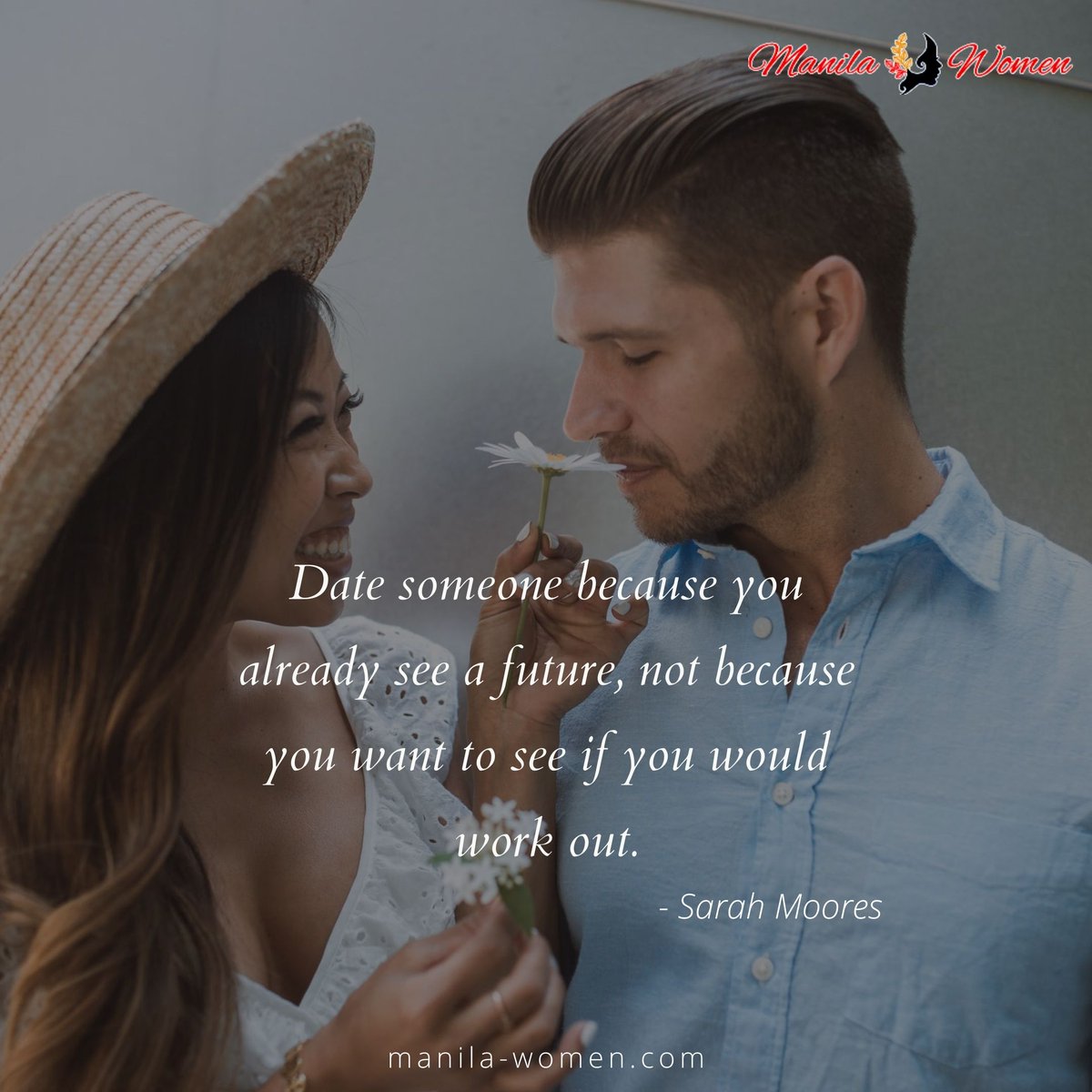 WomenManila's tweet photo. Date someone because you already see a future, not because you want to see if you would work out.
- Sarah Moores
#manilawomen #datinginphilippines #datingadvice #datingtips #lovetips #advice #loveadvice #tips #relationships #relationshipadvice #realdating #love #relationship https://t.co/6JqbXjQUIF