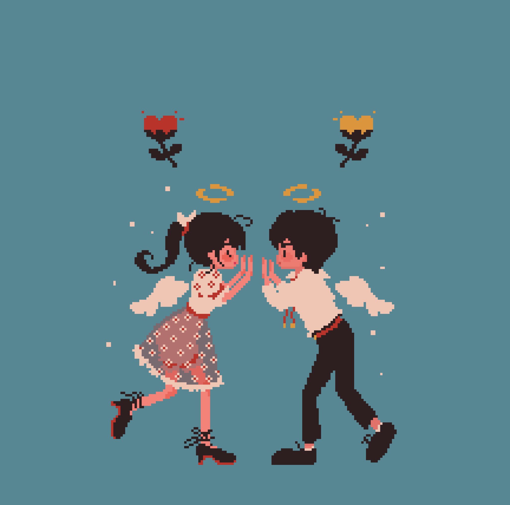 M그림계 커플 Pixelart ドット絵 Procreate 픽셀아트 T Co Jti5jdvknj Twitter