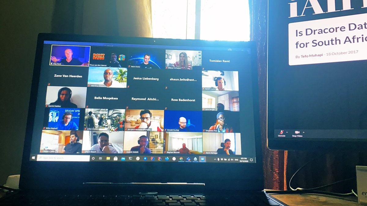 therealdealjr's tweet image. @troyhunt speaking at @Entelect #DevDay2020