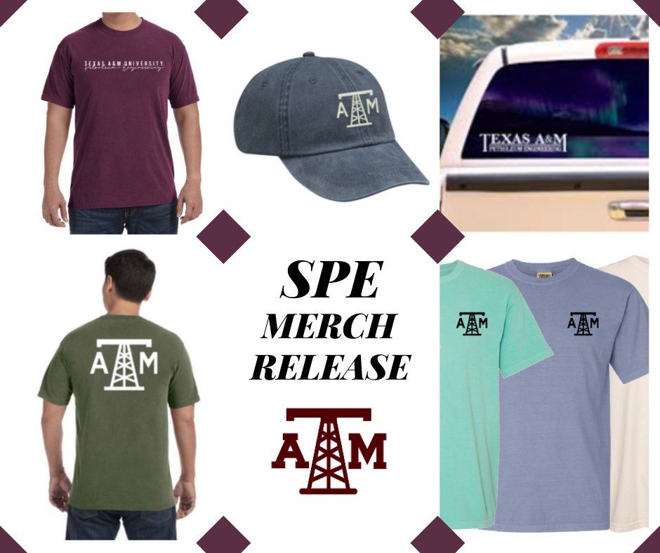 TAMU-SPE is excited to announce the reopening of our Fall Merchandise of 2020. 

The CC Creation Store link will be open until Sunday, October 25th @ 11:59 PM, so don't forget to get your order in as soon as you can before the deadline! 

Link: tamuspefall2020.itemorder.com/sale