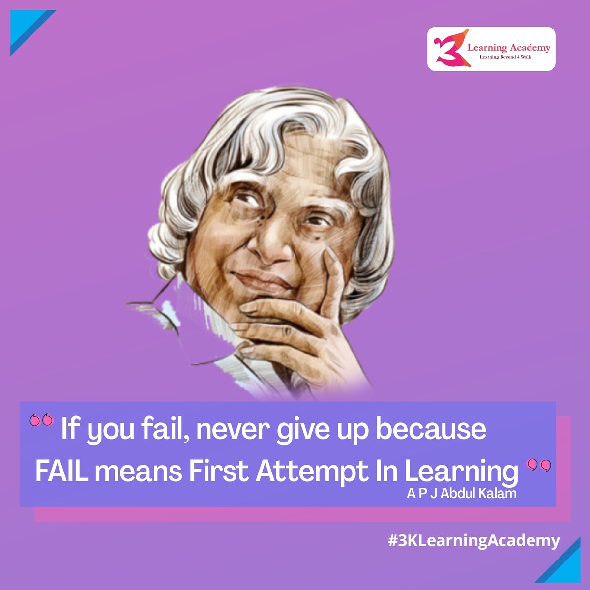 3Acdemy's tweet photo. On the birth anniversary of A P J Abdul Kalam, #3KLearningAcademy is celebrating spirit of learning.

#Learning #APJAbdulKalam https://t.co/zfG8wRDslX