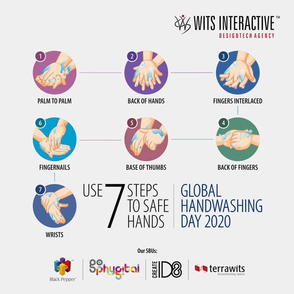 This year has really shown us the importance of basic sanitation practices. Today we are raising awareness on account of #GlobalHandwashingDay2020

Don't pass the bug. Be a part of the 7 steps to safe hands challenge.
#GlobalHandwashingDay #HandHygieneforAll #StayHome #StaySafe
