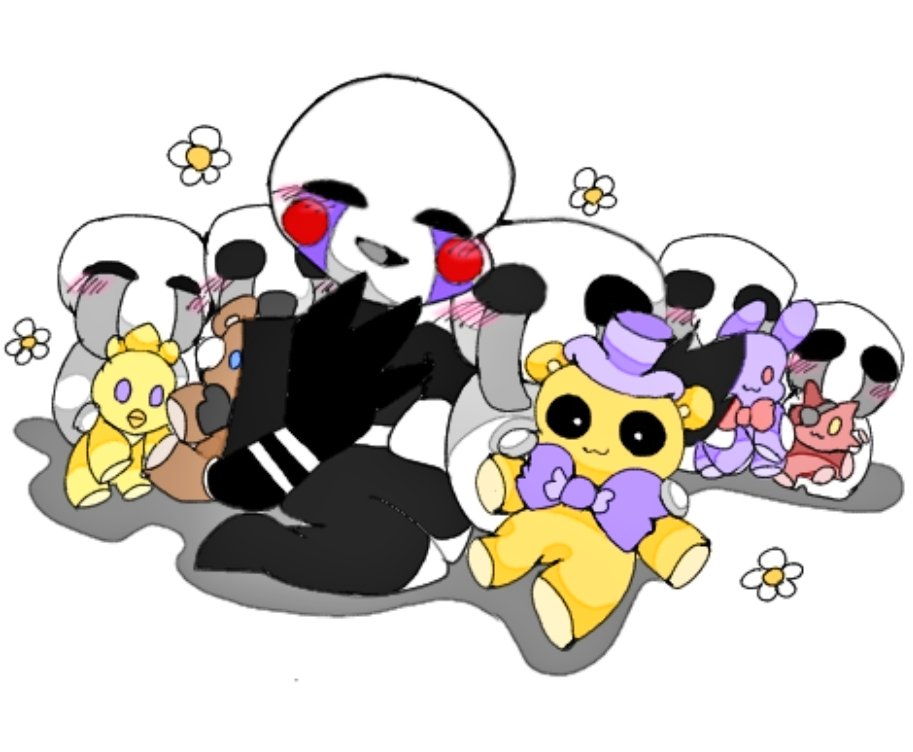 赤狐 Akagitsune Fnafのイラスト Fnaf2のパペットとfnaf3 ミニゲーム の泣いている子供 ちゃいちゃい を描いてみました 今回は泣いている子供たちがぬいぐるみを貰って喜んでいる姿を見て嬉しそうにしているパペットの話を描きました パペット