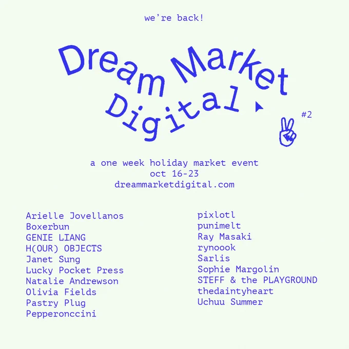 dream market digital happening tomorrow! see u there!!! 