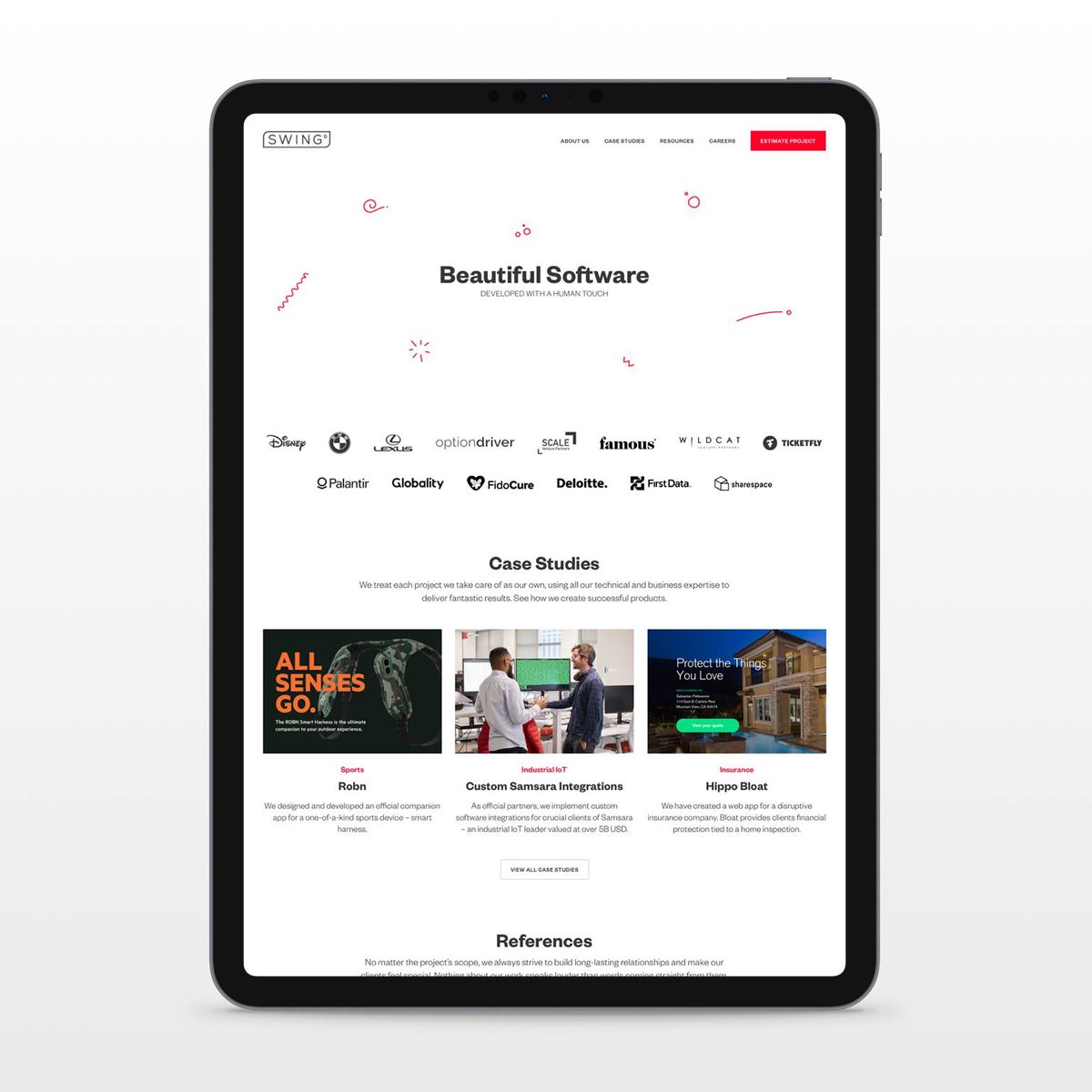 swingdevio's tweet photo. 🎉 SwingDev's new website is live! 🎉
✅ Looks slick,
✅ Has 7 awesome case studies to read,
✅ Tons of new testimonials,
✅ "Resources" section with videos, articles, and inspirations to check out.
Did we forget about something? ➡️ Visit https://t.co/W07hrNVNVa and take a tour! https://t.co/LGY6QYpNXI