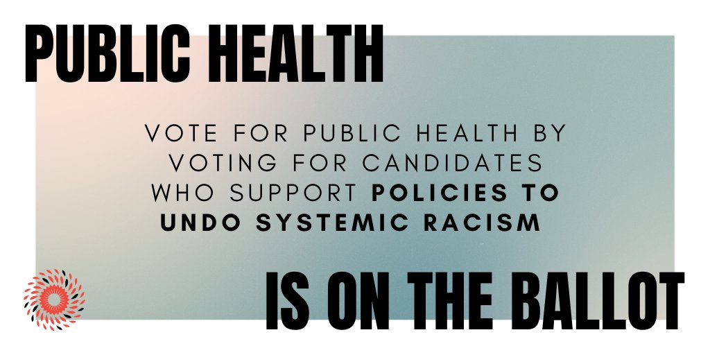 Racist policies impact health care in pandemics. Through mid-Aug., Black Michiganders died from COVID-19 at four times the rate compared to white residents. Read more at  http://tinyurl.com/y2jytp9r  and find info regarding the Nov. election at  http://Michigan.gov/Vote   #VoteHealth2020