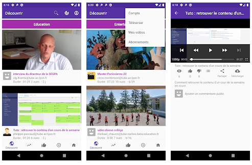 DRANE_Grenoble's tweet photo. Arrivée d'une app Android développée avec @appsedufr  pour utiliser son compte #PeerTube : open-source et gratuite.
👉 https://t.co/jWei8f3l4b
ou
👉 F-Droid : https://t.co/NhuBOdMJ6h pour un téléchargement direct de l'apk et le déploiement sur un parc de tablettes via un MDM. https://t.co/HTPbotaTiu