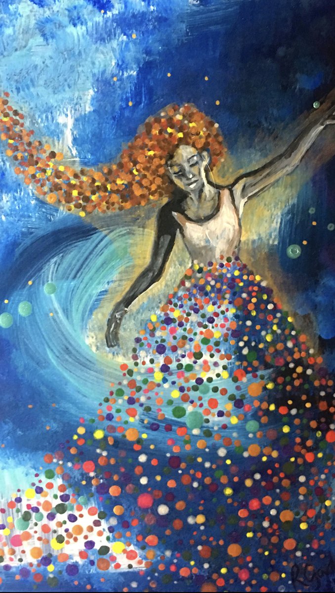 GaddRoz's tweet photo. Blast from the past - a dotty dancer from a few years ago. Loved the joy of all the colours & there is just something about dots that makes me happy!
What art makes you happy?
#figurativeartist #dancerdrawing #dottydancer #womenwhodraw #blastfromthepast #artthatmakesushappy https://t.co/Tw4iwuscdG