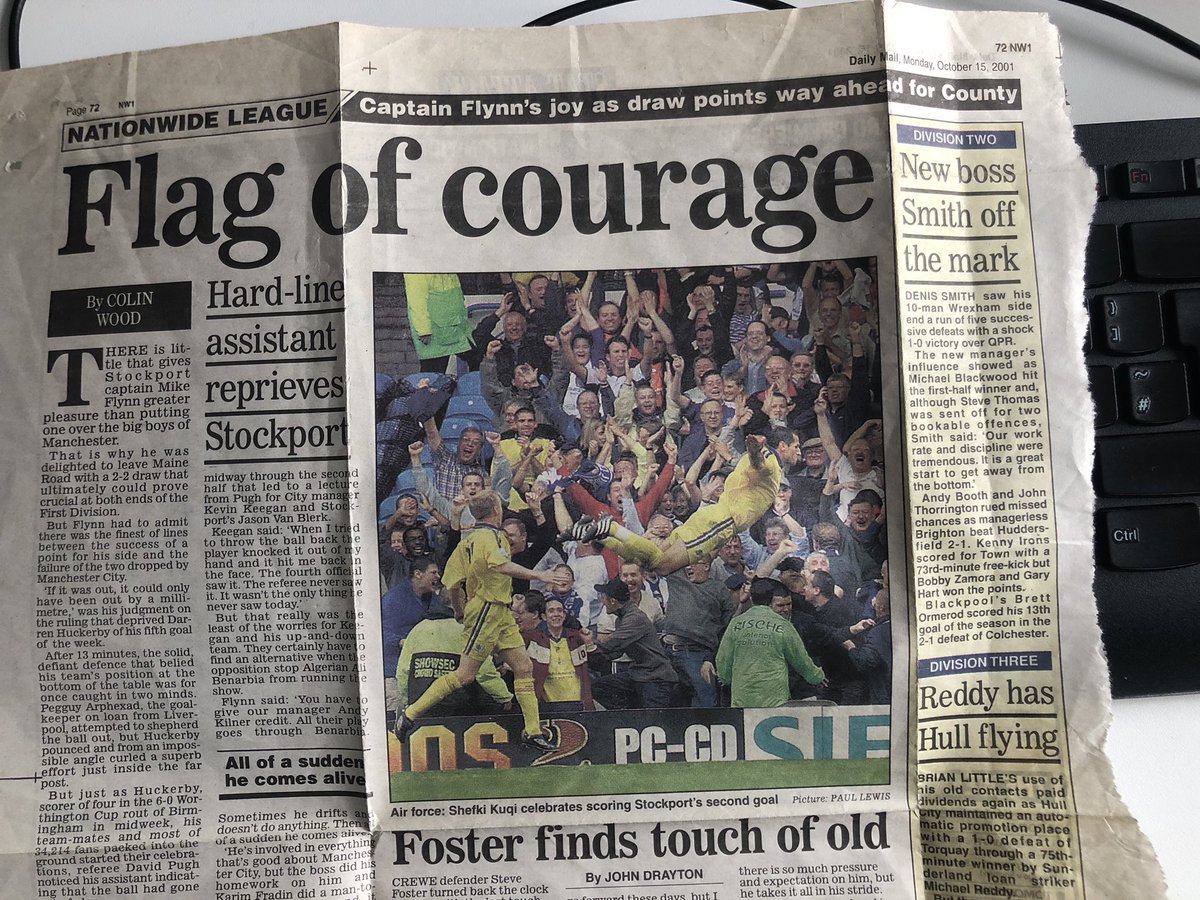 rischegroup's tweet photo. 19 years ago today @StockportCounty &amp; @ManCity drew 2-2 - now that’s a #ThrowbackThursday ! 

Can you spy our Logo from 2001? 👀😅

@DailyMailUK https://t.co/SVlVcyKEak