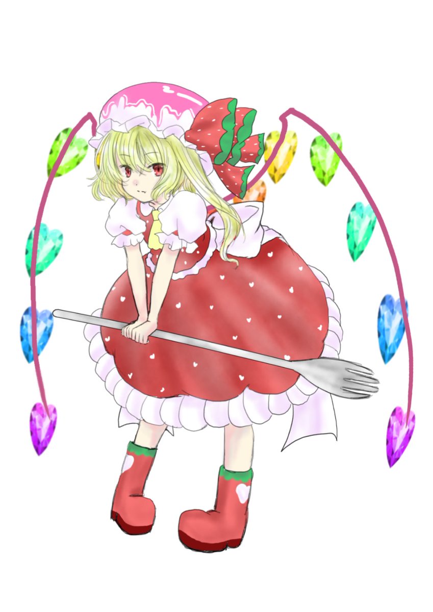 レイ 個ツイ見てね W ﾁﾗｯ いちごフラン描きました 東方project 東方イラスト 東方 フランドール スカーレット フラン 迷い猫のイラストの森 アイビスペイント イラスト