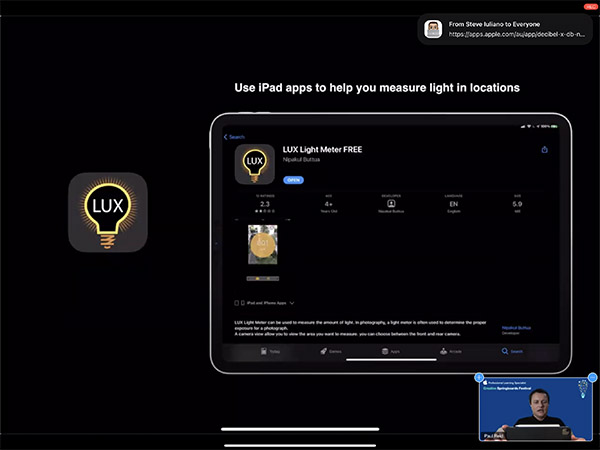 So much to unpack + think about from <a href="/PaulReid/">Paul Reid</a> for Creative Springboards <a href="/CSpringboard/">jl</a> When planning with Leadership, Teachers and Students in schools and how we can use our #iPad as a Swiss Army Knife to do this. "Sparkles on the pavement!" #apple #appleedu #everyonecancreate