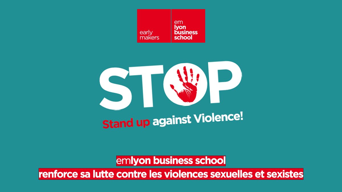 📣 emlyon renforce sa lutte contre les #ViolencesSexuelles et sexistes et met en place un dispositif global de sensibilisation et de formation, en collaboration avec les étudiant.e.s 👉 bit.ly/3k1QwlM

#VSS #ViolencesSexistes #RSE