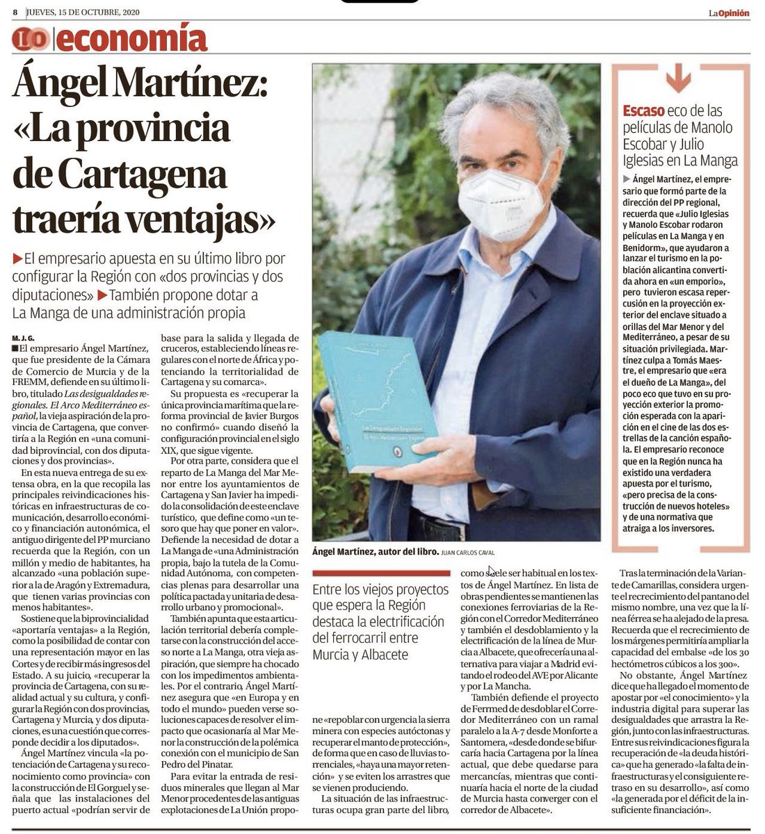 pepelopezct's tweet photo. Otro que, una vez retirado, se suma a la #biprovincialidad.

Hay quien pensará que abren los ojos.

Estoy convencido de que todos lo saben y evitan reclamarlo cuando están en los cargos para mantenerse.

Nosotros seguiremos dando la cara desde las instituciones, hace mucha falta. https://t.co/kAsCqYx0jR