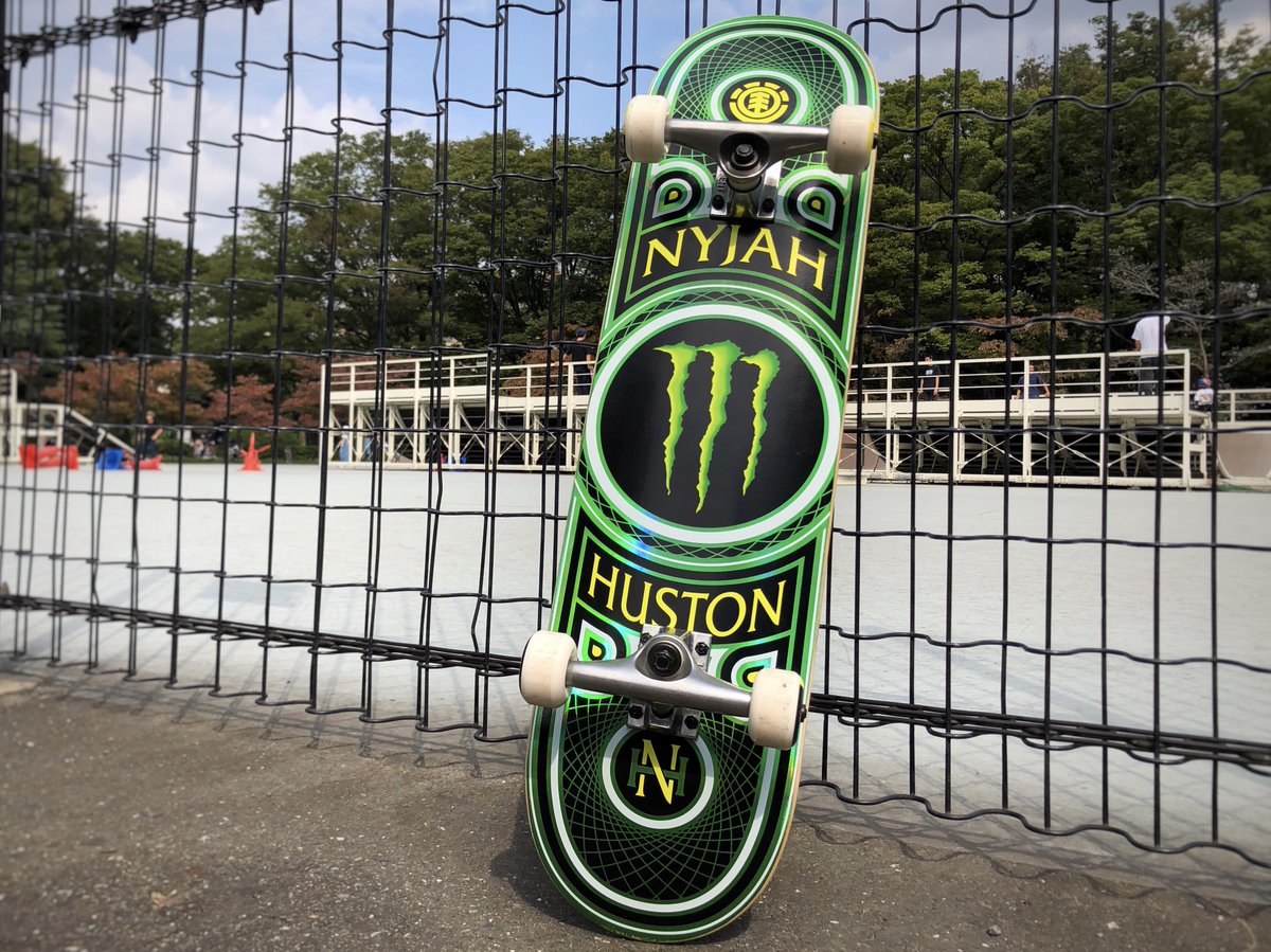 【非売品】NYJAH HUSTON モンスターエナジーコラボ　スケートボード Monster Energy Element Nyjah Huston Skateboard Deck Limited