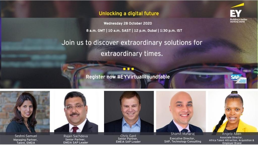 EY_Africa's tweet photo. Unlocking a digital future.

Extraordinary times call for extraordinary solutions. 

Join EY business leaders and EY-SAP Alliance leaders to find out more : https://t.co/EcrsbfoJ3a

#EYVirtualRoundtable #EY #SAP #digitaltransformation https://t.co/9Hirg8krtP
