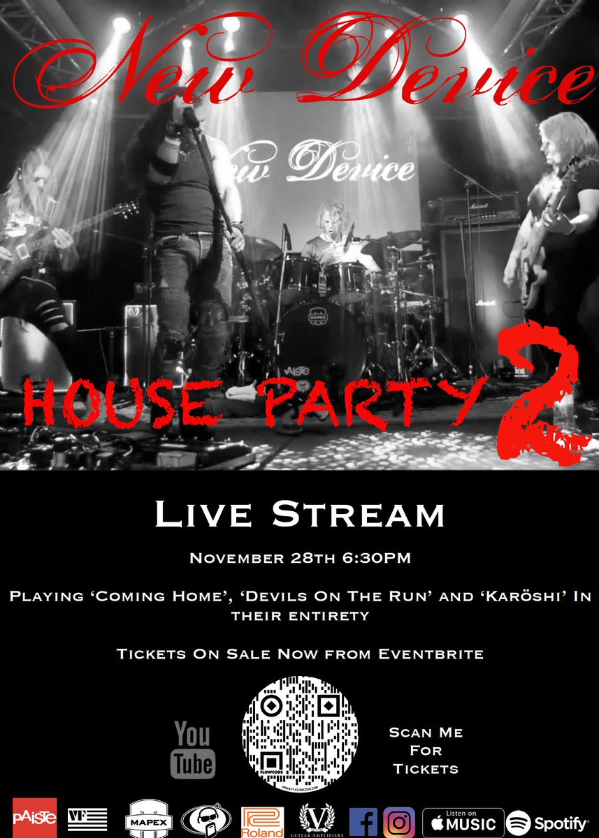 NEWDEVICE's tweet photo. We can’t wait to hit our next live stream on November 28th!
Grab your tickets here:

https://t.co/p037HHNXxe @MapexDrums @PaisteNation @ProRacketCases @vicfirth @Roland_US @VictoryAmps https://t.co/Hj1CpNZRRN