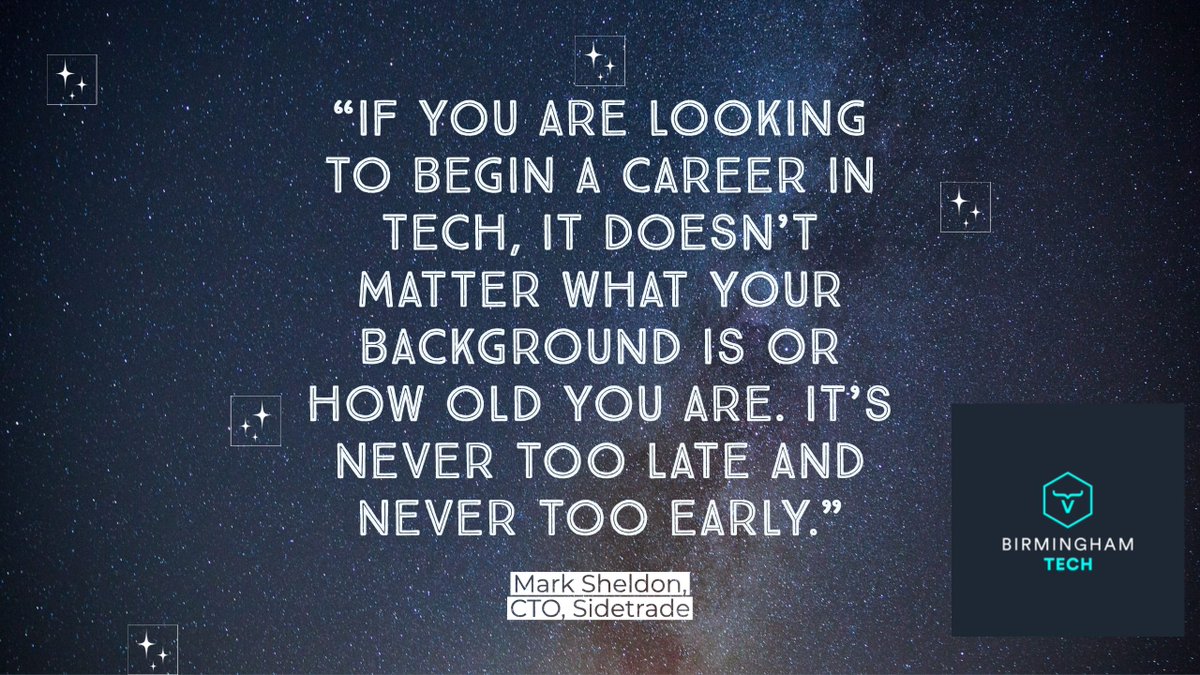 NeilCHughes's tweet photo. Great advice from @Sidetrade CTO @markrsheldon for those loooking to enter a career in tech. #BirminghamTechWeek #BRW2020 https://t.co/0zd9UohiTB