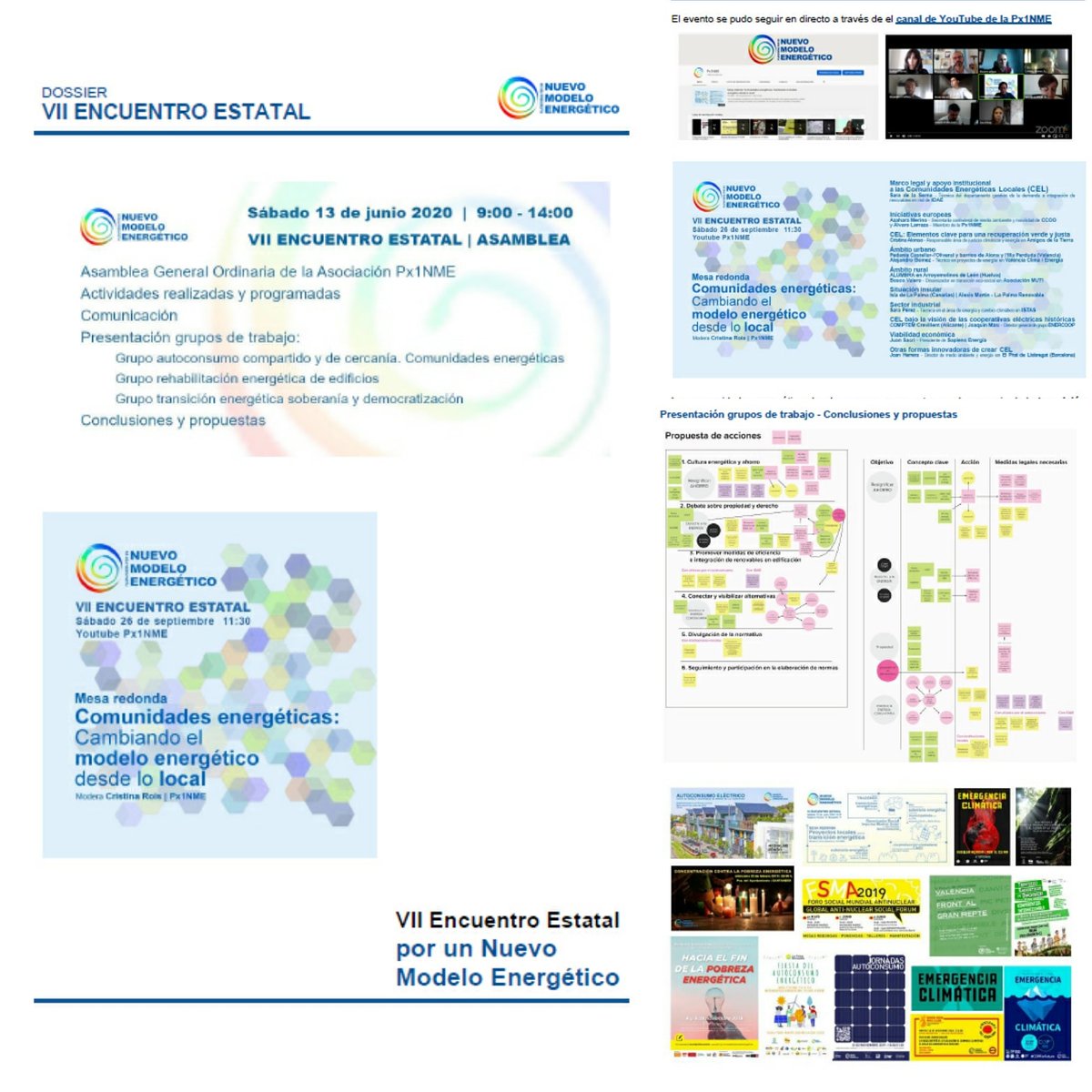 NuModEnergetico's tweet photo. 📖 Ya está disponible en nuestra web el dossier del VII #EncuentroEnergético estatal, con todos los contenidos de la mesa redonda #ComunidadesEnergéticas: Cambiando el modelo energético desde lo local, los grupos de trabajo y la Asamblea General Px1NME

https://t.co/e8lFroRT3W https://t.co/GiLjC4Sekx