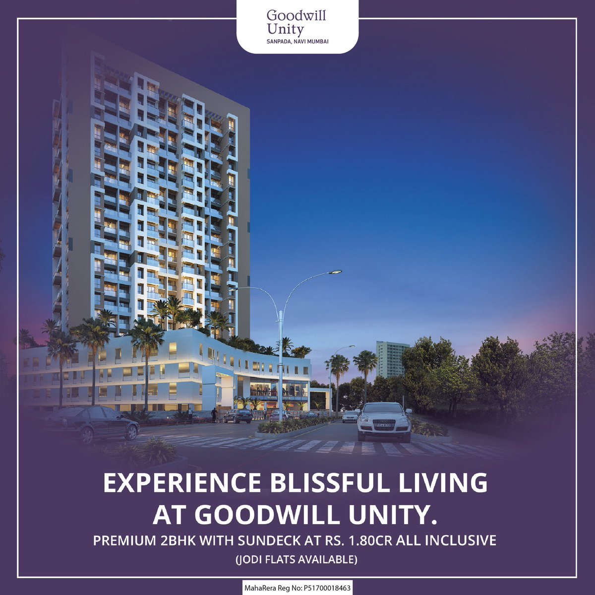 Goodwill_Develo's tweet photo. Luxury has a new address at Goodwill Unity, Sanpada. Enjoy a lifestyle that is truly a class apart. Check out our website to know more: https://t.co/JI9MfkwI3h
#GoodwillUnity #GoodwillDevelopers #2bhkhomes #Sundeck #DigitalComplex #Sanpada #propertyinnavimumbai https://t.co/hmZgIpmJuF