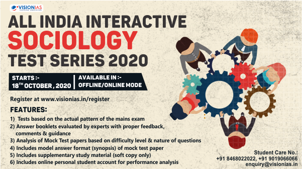 Vision_IAS's tweet photo. ALL INDIA SOCIOLOGY TEST SERIES 2020
STARTS โ 18 Oct, 2020
Available in Offline/Online mode
Features:
- 8 TESTS (4 Sectionwise + 4 Full Length)
- Answer format (Synopsis) of Mock Test paper
- Includes supplementary study material
#VisionIAS #OPTIONALTESTSERIES https://t.co/5IVyR3PlFA