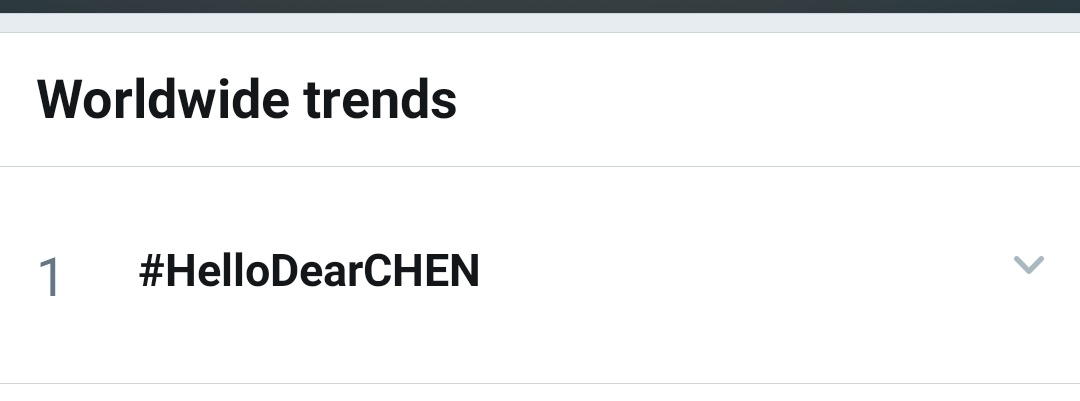 #HelloDearCHEN is trending  Worldwide at #1 🎉👏👏👏

#HelloCHEN #CHEN
#EXO #엑소 <a href="/weareoneEXO/">EXO</a>
