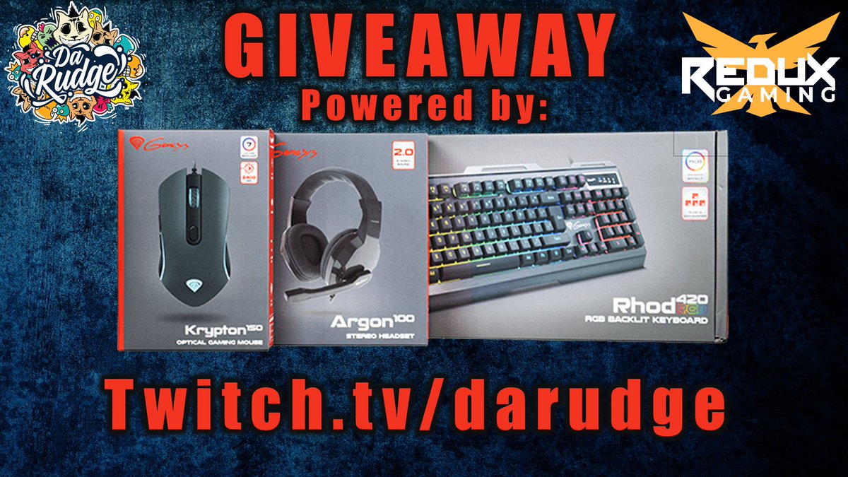 Da Rudge en Redux Gaming
Gaming bundel giveaway!

*Benelux only*

om te winnen ga naar: gleam.io/yeIwL/giveaway…

@twitch <a href="/Twitch/">Twitch</a>Kittens @Peper_TV <a href="/BraggGaming/">BraggGaming 🎮</a> <a href="/RealWhoNurse/">Who Nurse</a> @reduxGamingNL

#gaming #twitch #streamer #giveaway #contest #nederland