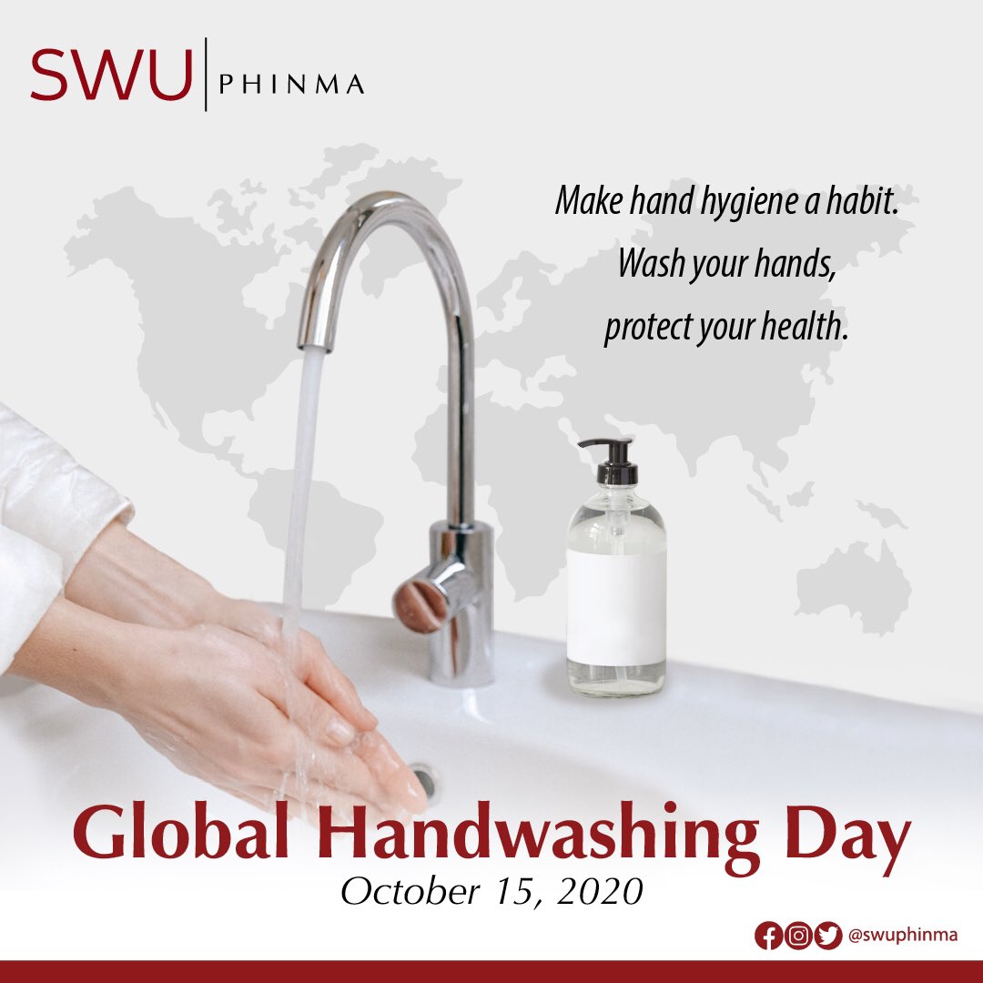 Regular handwashing may be the simplest way to prevent the spread of any virus and disease, but it is by far the most effective one. 

Let us continue to be safe and healthy, make proper handwashing a habit. A friendly reminder from Southwestern University PHINMA.