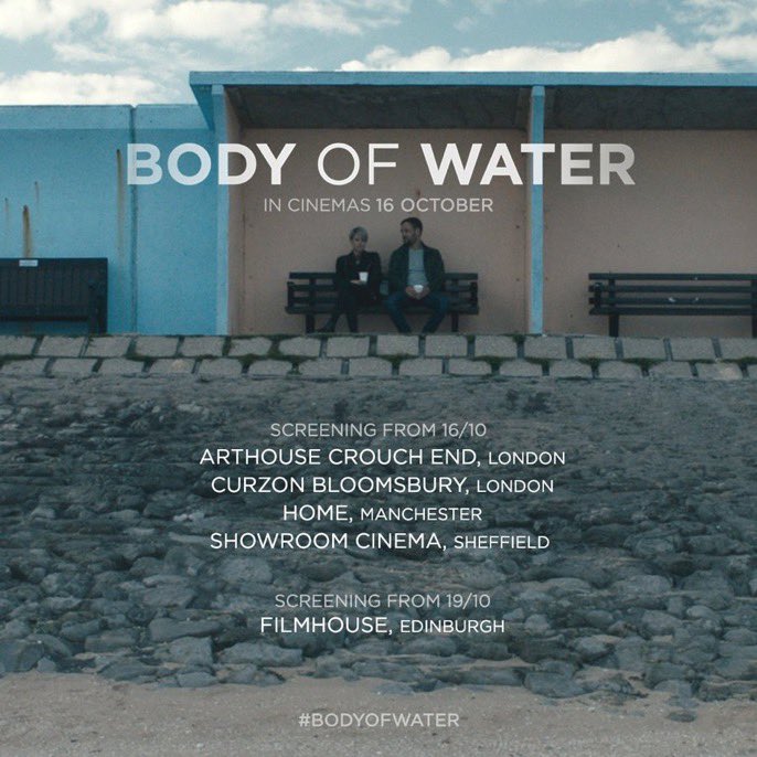 #BodyOfWater is out tomorrow in the cinemas listed below, and on demand on BFI Player, Curzon Home Cinema and Sky Store!