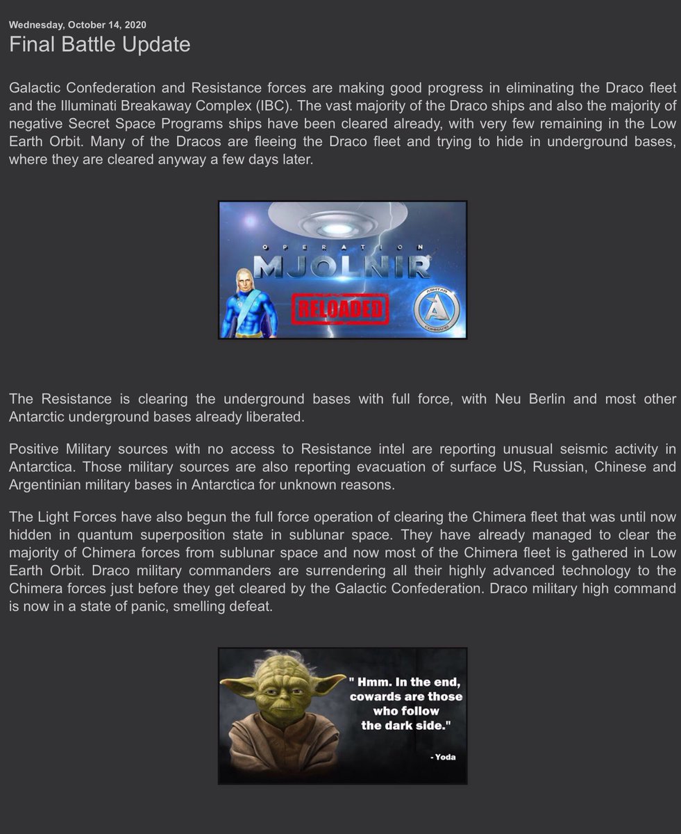 PeaToastie's tweet photo. COBRA - FINAL BATTLE UPDATE

this is huge!!! - https://t.co/vwI5GiTD32 

#Trump #Biden #Draco #Pleiadian #GalacticConfederation #AntArctica #NeuBerlin #UndergroundBases #Dumbs #Anons #Cue #GalacticCodex #NewAtlantis #lockdown #covid #Q #Boris 

❤️ https://t.co/k7Enr02sIM