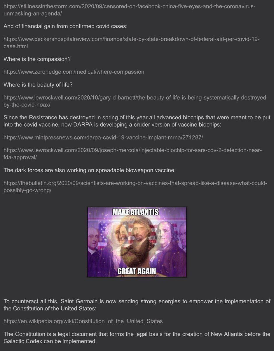 PeaToastie's tweet photo. COBRA - FINAL BATTLE UPDATE

this is huge!!! - https://t.co/vwI5GiTD32 

#Trump #Biden #Draco #Pleiadian #GalacticConfederation #AntArctica #NeuBerlin #UndergroundBases #Dumbs #Anons #Cue #GalacticCodex #NewAtlantis #lockdown #covid #Q #Boris 

❤️ https://t.co/k7Enr02sIM